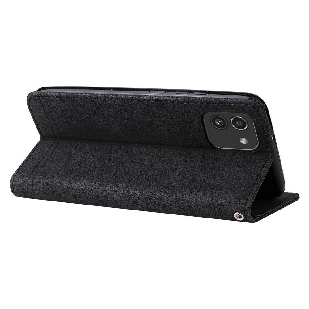 Til Samsung Galaxy A03 (164,2 mm) Læderpung Covers Skin Touch Telefoncover Stander med Rem