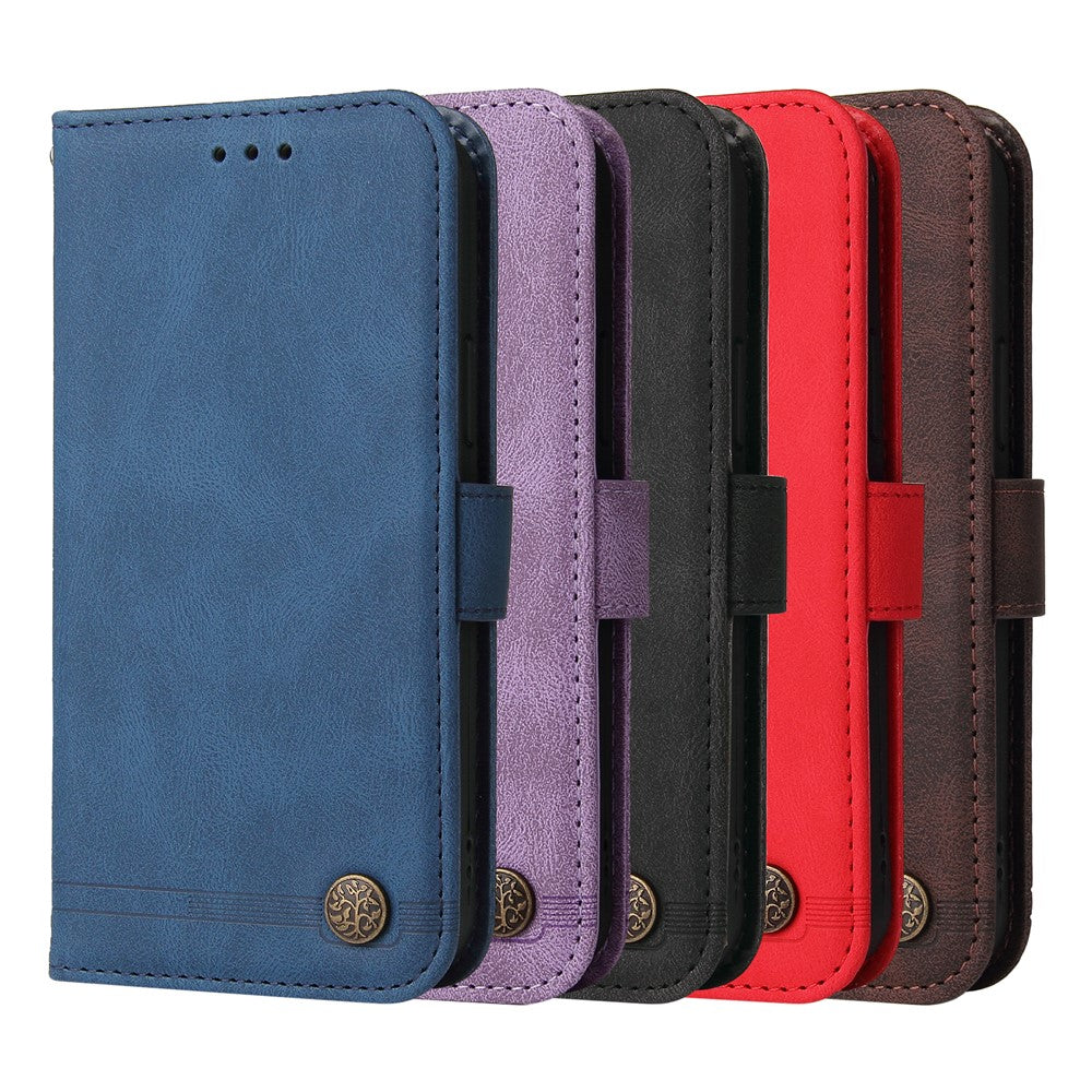 Til Samsung Galaxy A03 (164,2 mm) Læderpung Covers Skin Touch Telefoncover Stander med Rem