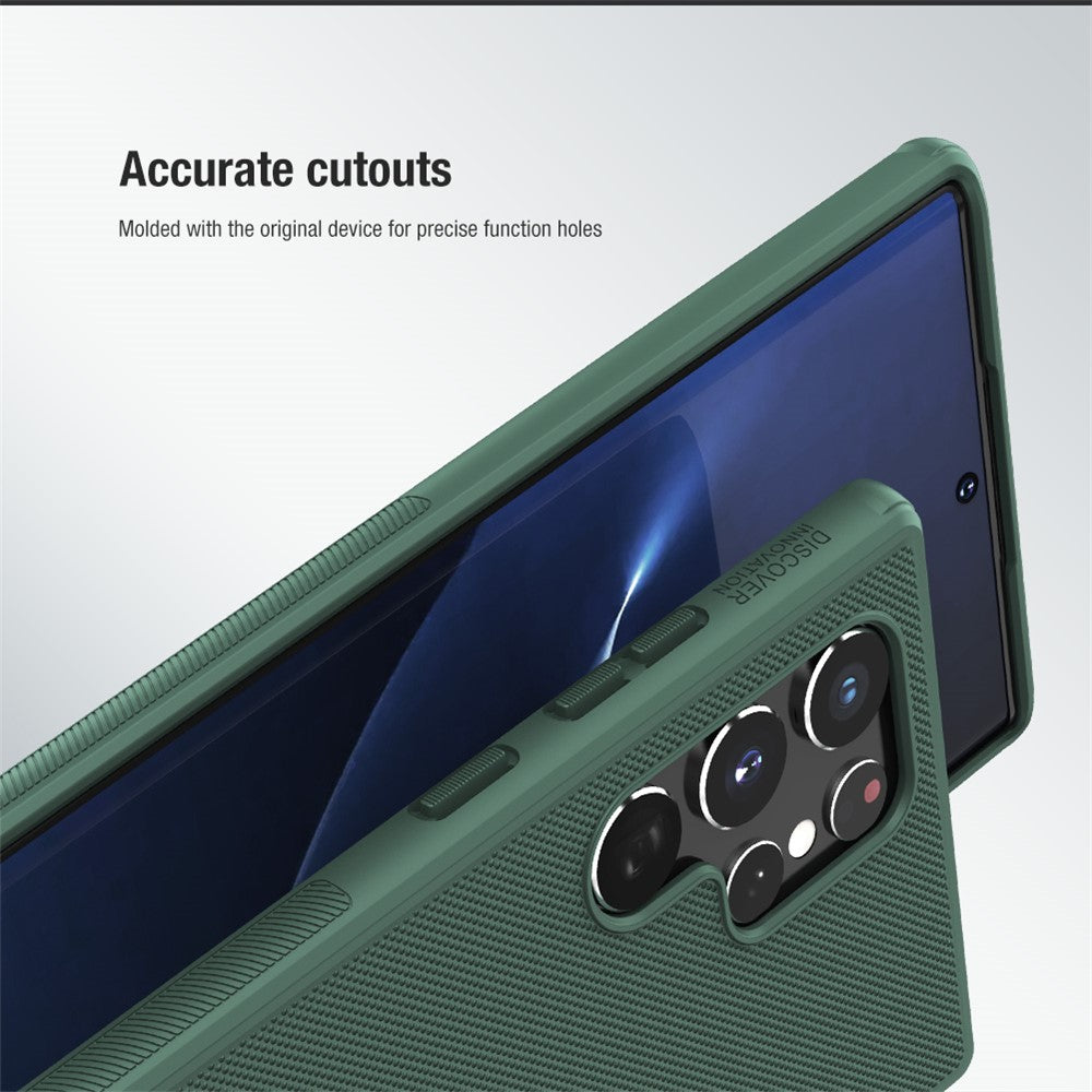 NILLKIN Frosted Shield PC Back + Soft TPU Edge Anti-fall Protective Case Cover for Samsung Galaxy S22 Ultra 5G