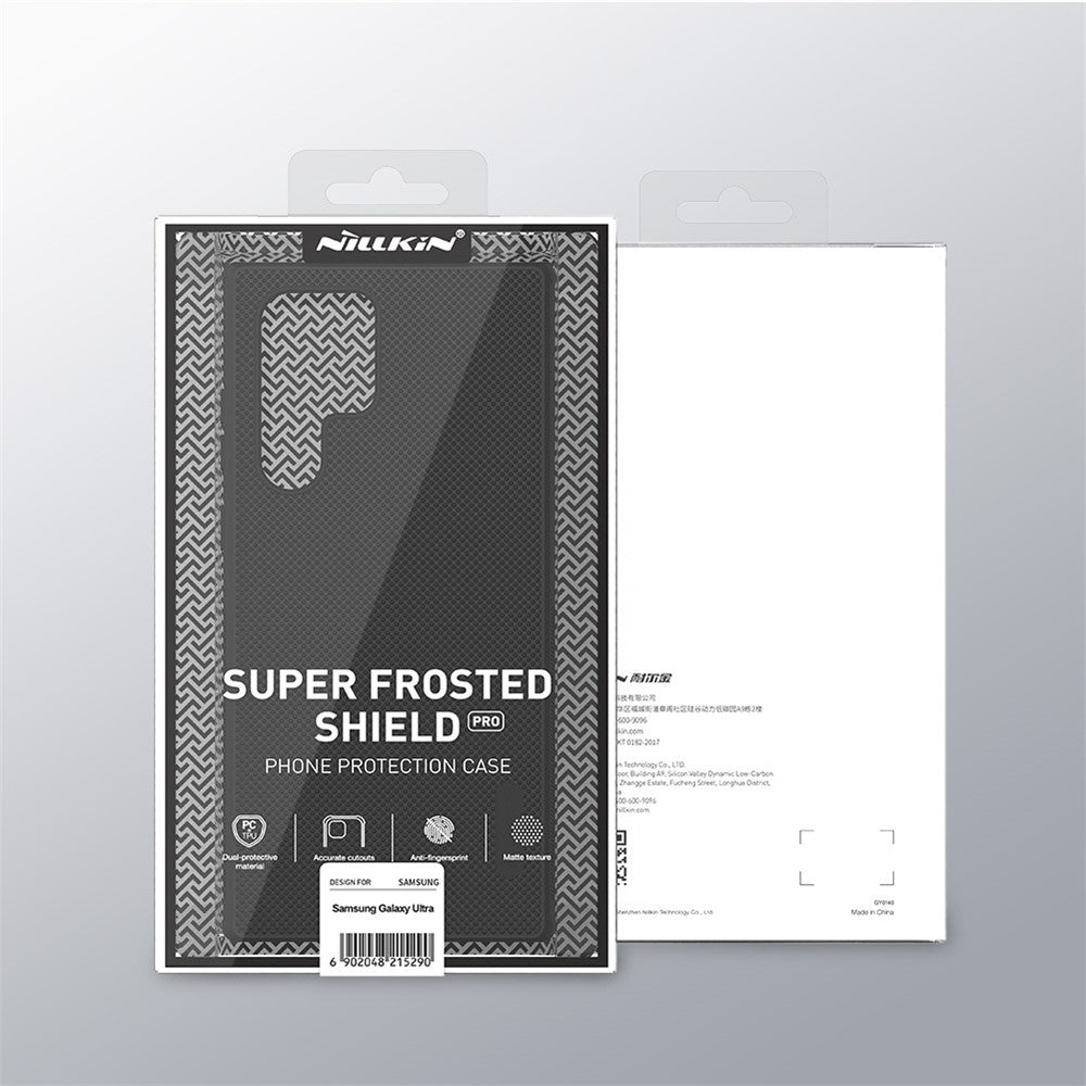NILLKIN Frosted Shield PC Back + Soft TPU Edge Anti-fall Protective Case Cover for Samsung Galaxy S22 Ultra 5G