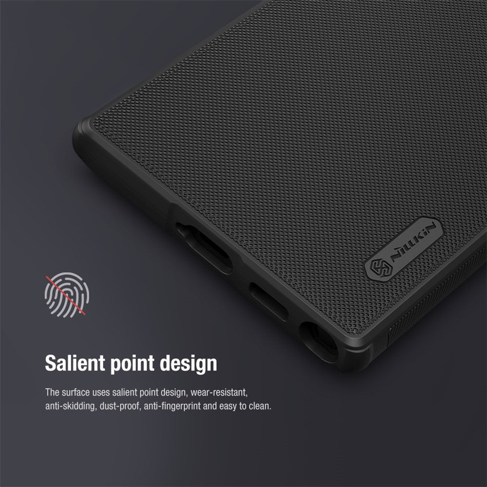 NILLKIN Frosted Shield PC Back + Soft TPU Edge Anti-fall Protective Case Cover for Samsung Galaxy S22 Ultra 5G