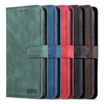 AZNS Wallet Stand PU Leather Full Protection Phone Case Cover for Samsung Galaxy S22+ 5G