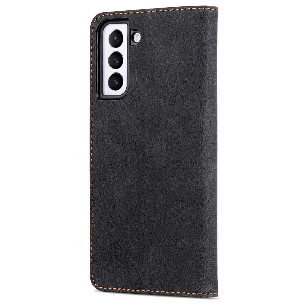 AZNS Wallet Stand PU Leather Full Protection Phone Case Cover for Samsung Galaxy S22+ 5G