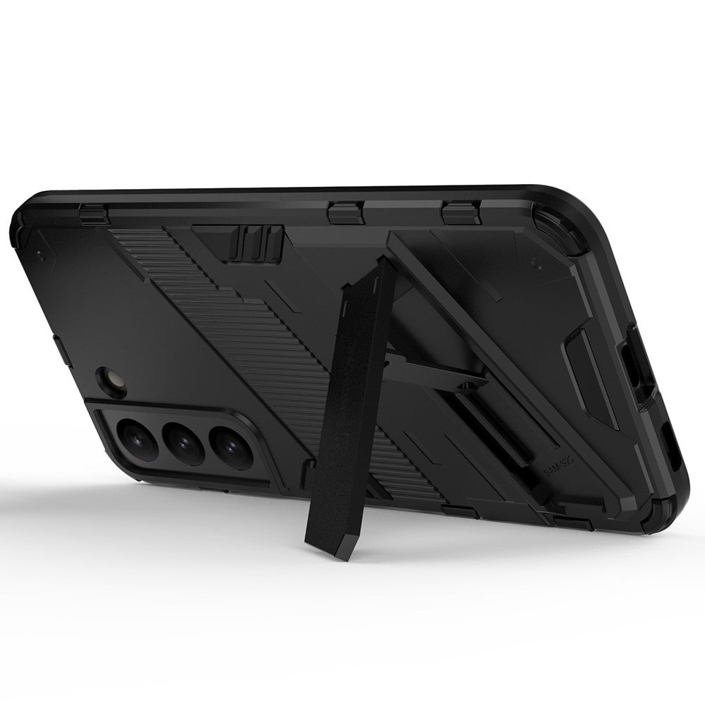 Kickstand Design Flexible TPU + Hard PC Back Phone Cover Anti-Scratch Cellphone Case for Samsung Galaxy S22 5G