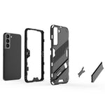 Kickstand Design Flexible TPU + Hard PC Back Phone Cover Anti-Scratch Cellphone Case for Samsung Galaxy S22 5G
