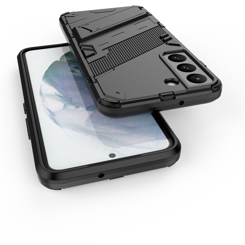 Kickstand Design Flexible TPU + Hard PC Back Phone Cover Anti-Scratch Cellphone Case for Samsung Galaxy S22 5G