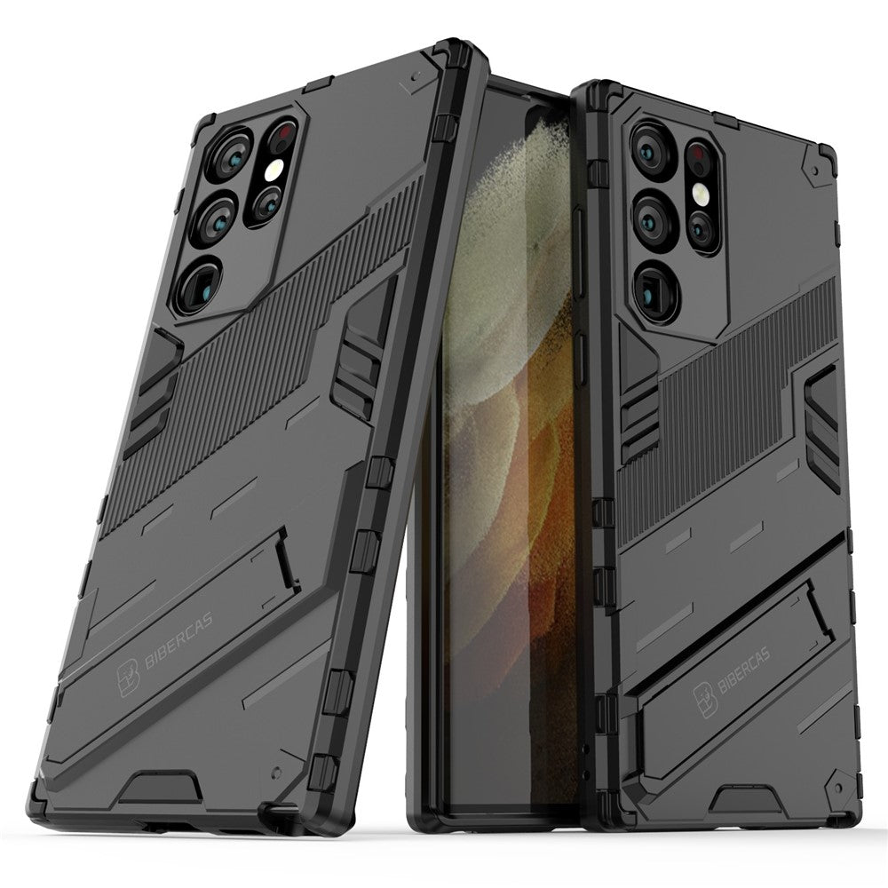 Stötsäkert TPU + PC-bakstycke för mobilmobil med stöd för Samsung Galaxy S22 Ultra 5G