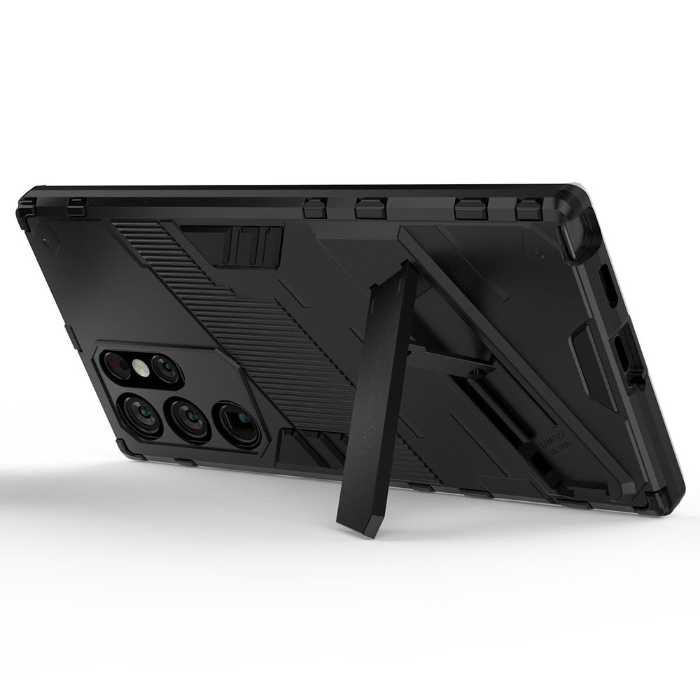 Stötsäkert TPU + PC-bakstycke för mobilmobil med stöd för Samsung Galaxy S22 Ultra 5G