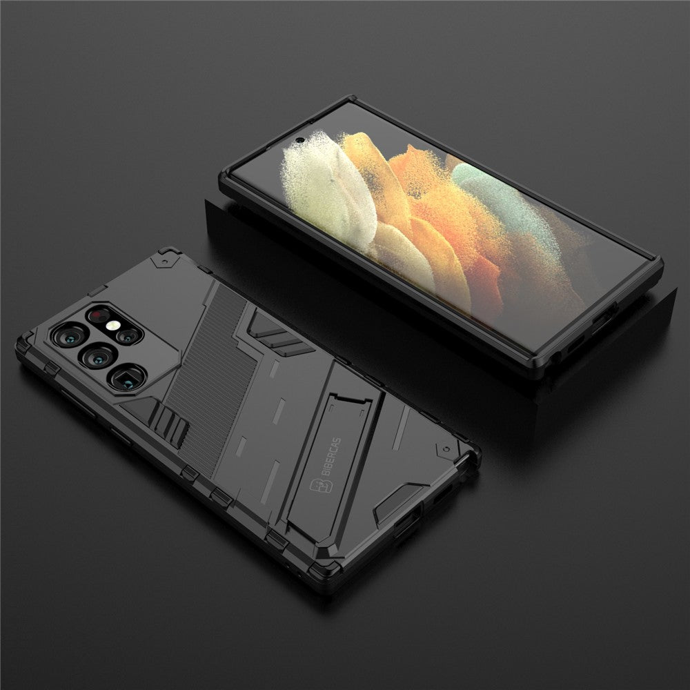 Stötsäkert TPU + PC-bakstycke för mobilmobil med stöd för Samsung Galaxy S22 Ultra 5G