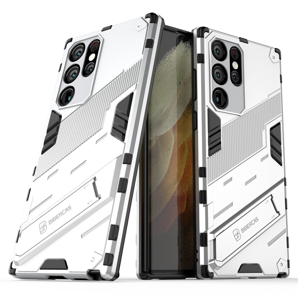 Stötsäkert TPU + PC-bakstycke för mobilmobil med stöd för Samsung Galaxy S22 Ultra 5G