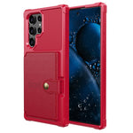 ZM03 cover til Samsung Galaxy S22 Ultra 5G med kortholder og stativ, blødt TPU+PU-lædercover