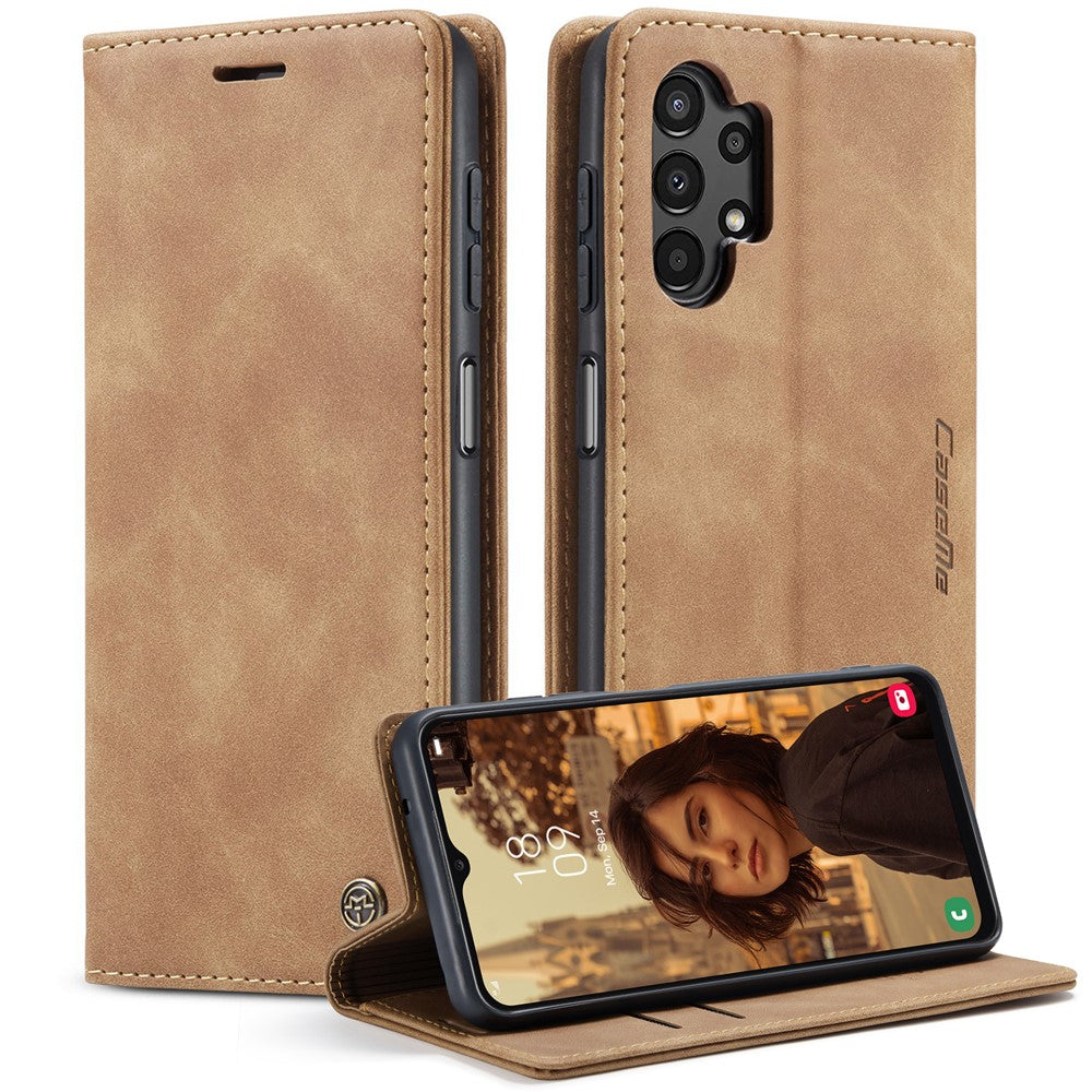 CASEME 013-serien mobilcover i flip-folio-design af PU-læder med stativ til Samsung Galaxy A13 5G / A04s 4G (164,7 mm)