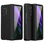 Full Protection Hinge Design Hard PC Folding Phone Case Cover with Glass Screen Protector for Samsung Galaxy Z Fold2 5G