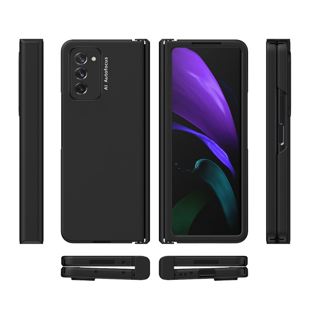 Full Protection Hinge Design Hard PC Folding Phone Case Cover with Glass Screen Protector for Samsung Galaxy Z Fold2 5G