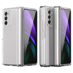 Full Protection Hinge Design Hard PC Folding Phone Case Cover with Glass Screen Protector for Samsung Galaxy Z Fold2 5G