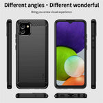 MOFI Til Samsung Galaxy A03 (164,2 mm) Carbon Fiber Tekstur Anti-fald Stødsikkert Børstet TPU Telefoncover