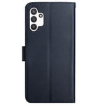 Til Samsung Galaxy A13 4G Enkel Farve Nappa Tekstur Ægte Læder + TPU Telefonetui Justerbart Stativ Kortholder Folio Flip Cover