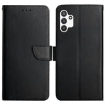 Til Samsung Galaxy A13 4G Enkel Farve Nappa Tekstur Ægte Læder + TPU Telefonetui Justerbart Stativ Kortholder Folio Flip Cover
