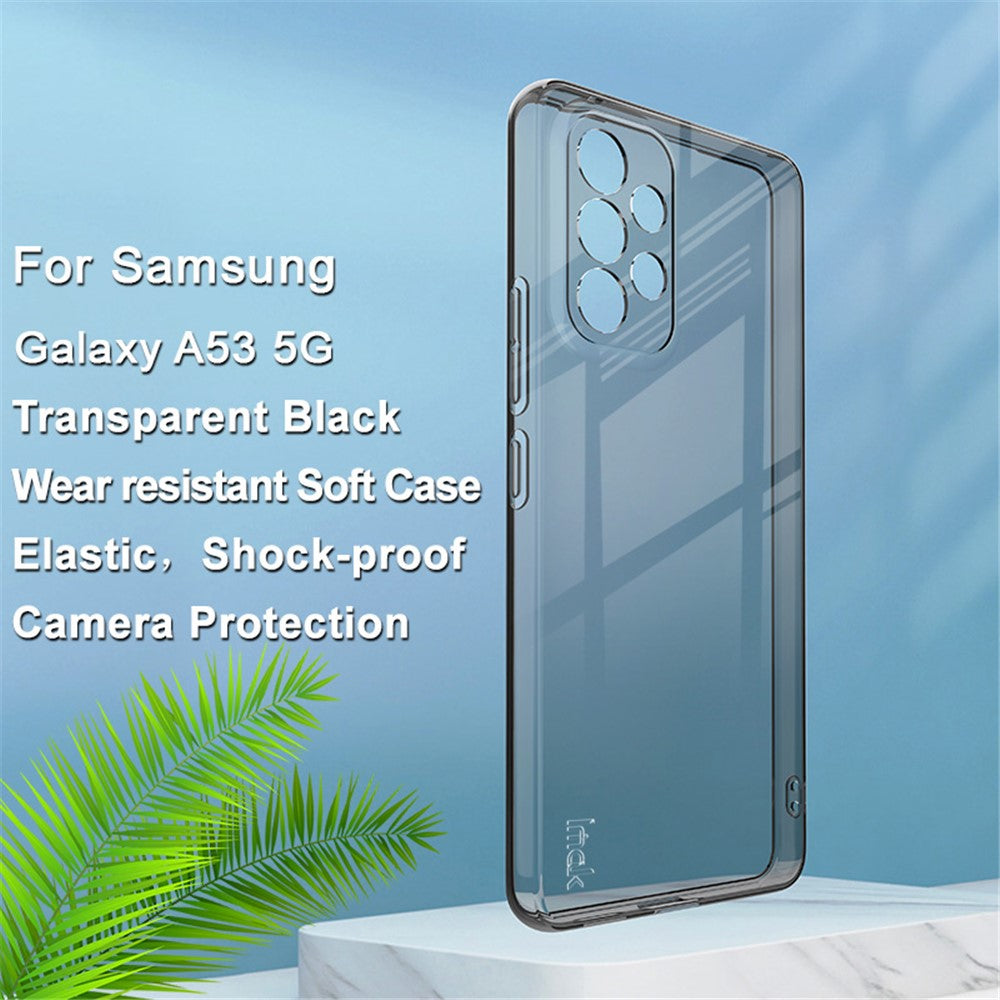 IMAK UX-5 Series beskyttende blødt cover til Samsung Galaxy A53 5G, transparent TPU letvægts slankt telefoncover