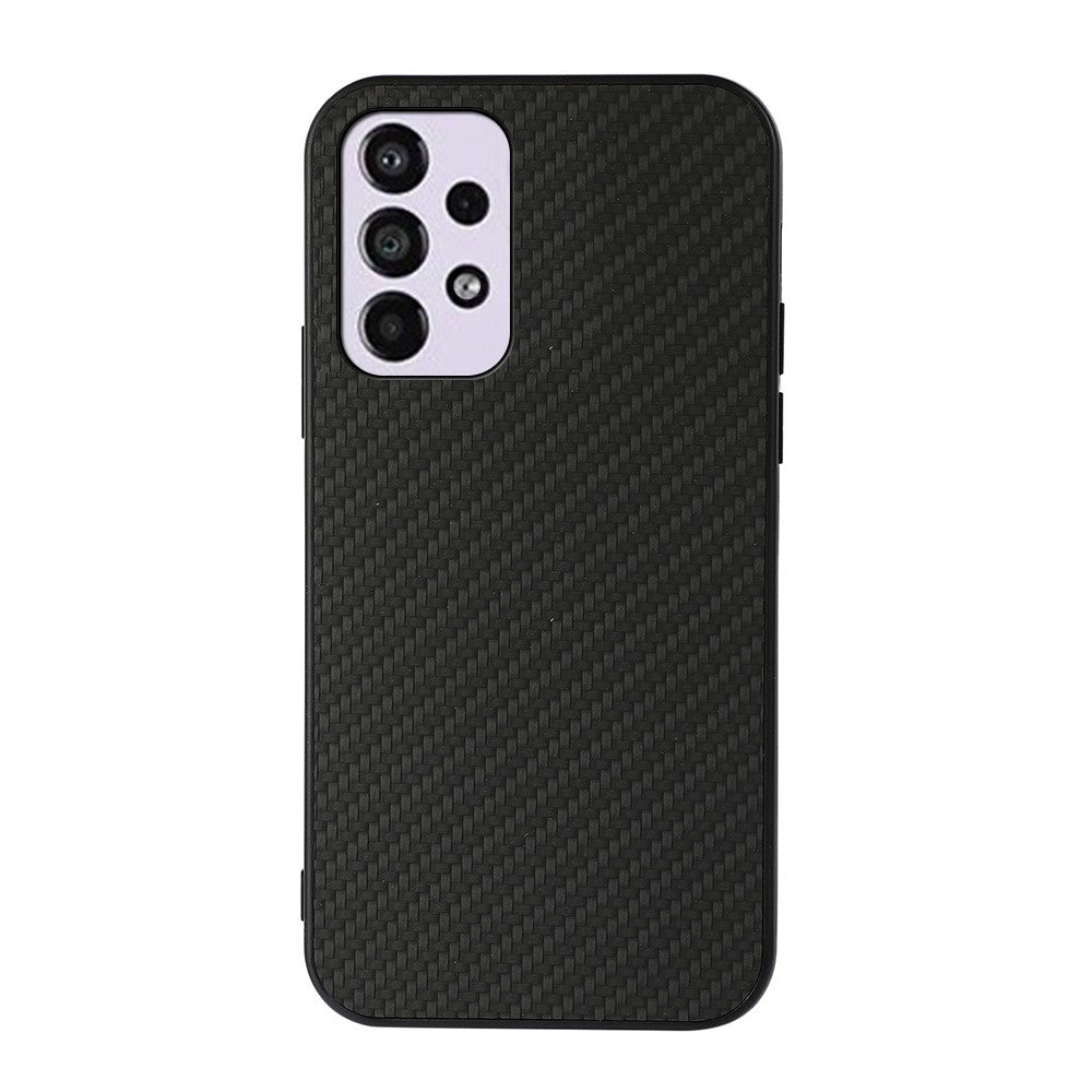 Kulstofibertekstur PU-læder + PC + TPU Ridsefast telefoncover til Samsung Galaxy A33 5G