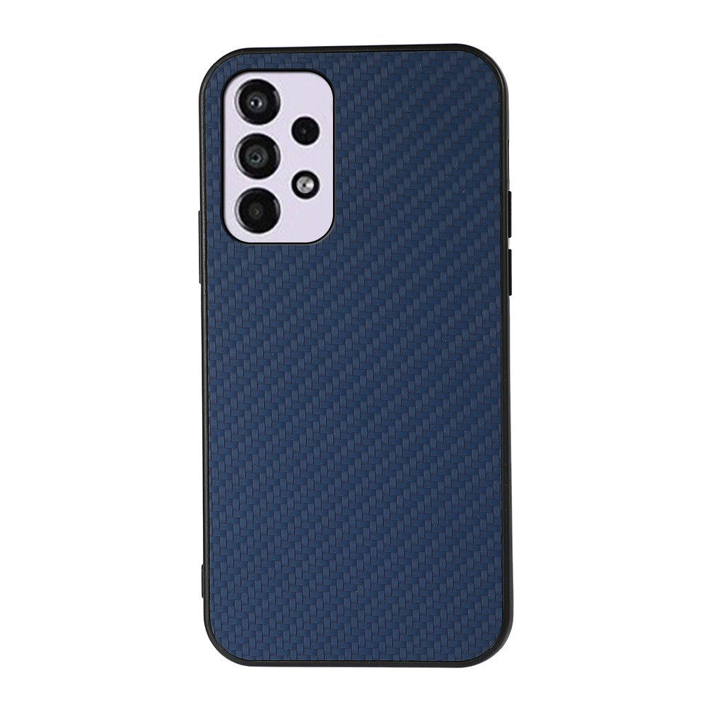 Kolfiberstruktur PU-läder + PC + TPU Reptåligt mobilskal till Samsung Galaxy A33 5G