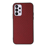 Kolfiberstruktur PU-läder + PC + TPU Reptåligt mobilskal till Samsung Galaxy A33 5G