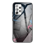 Flexibelt TPU-stötfångarskal med reptåligt mönster och härdat glas för Samsung Galaxy A53 5G