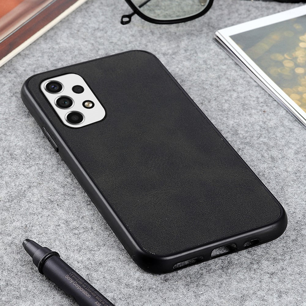 Light Slim Textured PU Leather Coated PC + TPU Phone Protective Case Cover for Samsung Galaxy A53 5G