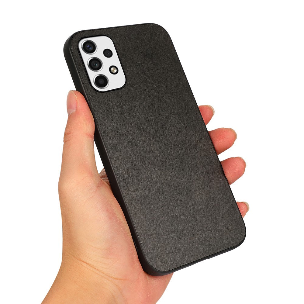 Light Slim Textured PU Leather Coated PC + TPU Phone Protective Case Cover for Samsung Galaxy A53 5G