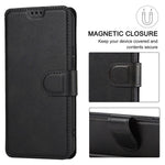 Vintage Texture Matte PU Leather Folio Flip Stand Case RFID Blocking Magnetic Wallet Cover for Samsung Galaxy S22 5G