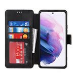 Vintage Texture Matte PU Leather Folio Flip Stand Case RFID Blocking Magnetic Wallet Cover for Samsung Galaxy S22 5G