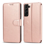 Vintage Texture Matte PU Leather Folio Flip Stand Case RFID Blocking Magnetic Wallet Cover for Samsung Galaxy S22 5G