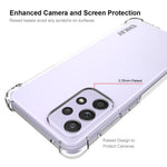 ENKAY HAT PRINCE Enhanced Four Corner Fall Protection Phone Case Anti-slip Edge Crystal TPU Cover Shell for Samsung Galaxy A33 5G