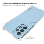 ENKAY HAT PRINCE Thickened Four Corners Anti-slip Side Strip Transparent TPU Case Protective Phone Cover for Samsung Galaxy A73