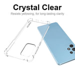 ENKAY HAT PRINCE Thickened Four Corners Anti-slip Side Strip Transparent TPU Case Protective Phone Cover for Samsung Galaxy A73