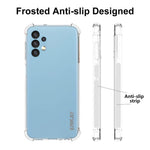 ENKAY HAT PRINCE för Samsung Galaxy A13 4G Halkfri Randig Kant Stötsäker Hörn mobilskal Kristallklart Mjukt TPU-Skal