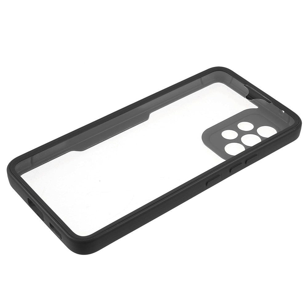 PET Skærmbeskytter + Akrylbagside + TPU-ramme Aftageligt 2-i-1 Ridsefast Etui til Samsung Galaxy A53 5G