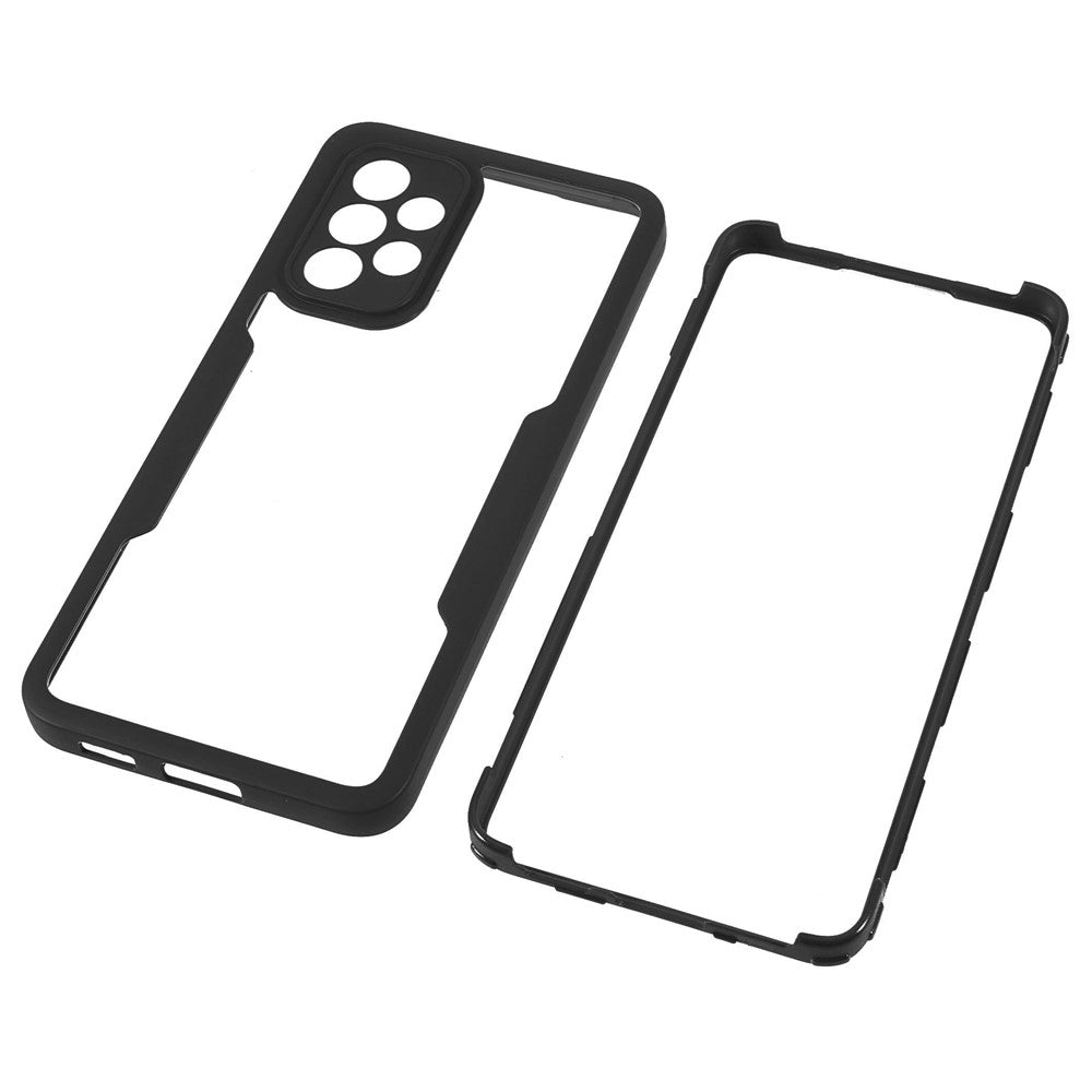 PET Skærmbeskytter + Akrylbagside + TPU-ramme Aftageligt 2-i-1 Ridsefast Etui til Samsung Galaxy A53 5G