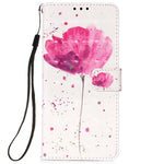 PU Leather Shockproof Phone Cover 3D Pattern Printing Stand Phone Case with Wallet Strap for Samsung Galaxy S22 5G