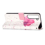 PU Leather Shockproof Phone Cover 3D Pattern Printing Stand Phone Case with Wallet Strap for Samsung Galaxy S22 5G
