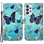 Mönstertryck Stativ Plånboksfodral PU-läder Allroundskyddande mobilfodral med Handrem för Samsung Galaxy A53 5G