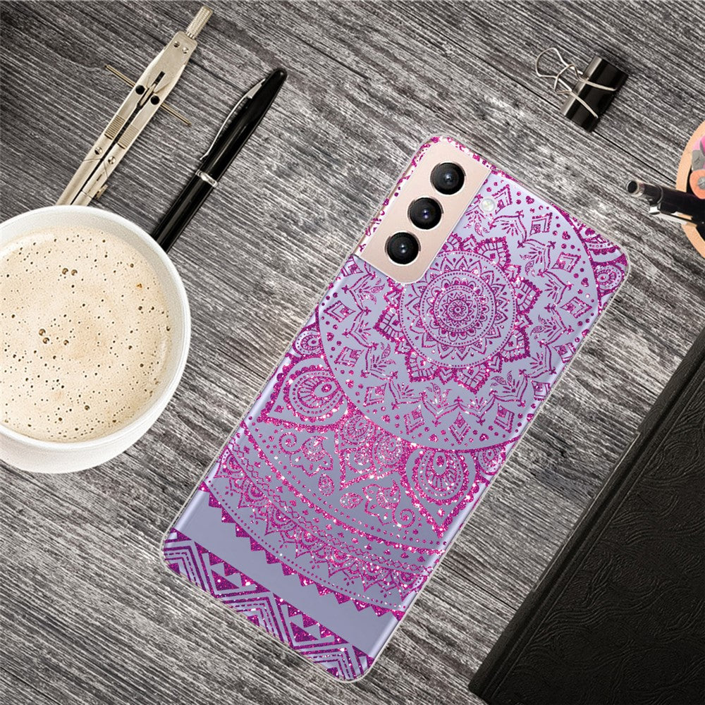 Lightweight Mandala Pattern Printing Soft TPU Phone Case Cover Back Protective Shell for Samsung Galaxy S22 5G