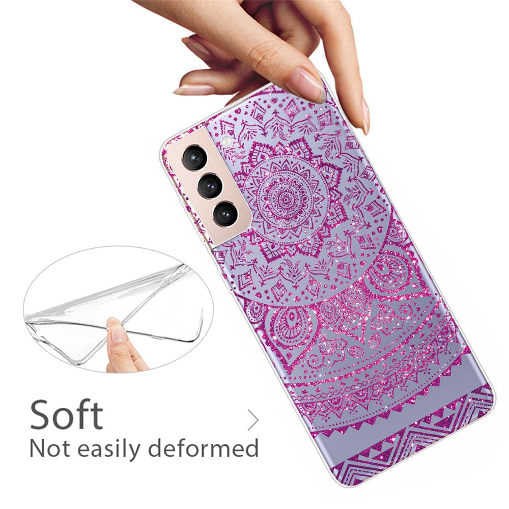 Lightweight Mandala Pattern Printing Soft TPU Phone Case Cover Back Protective Shell for Samsung Galaxy S22 5G