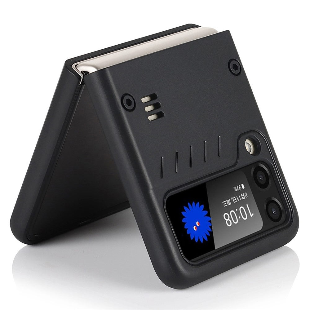 Mat finish hård PC-flip telefoncoverbeskytter med støttefod til Samsung Galaxy Z Flip3 5G