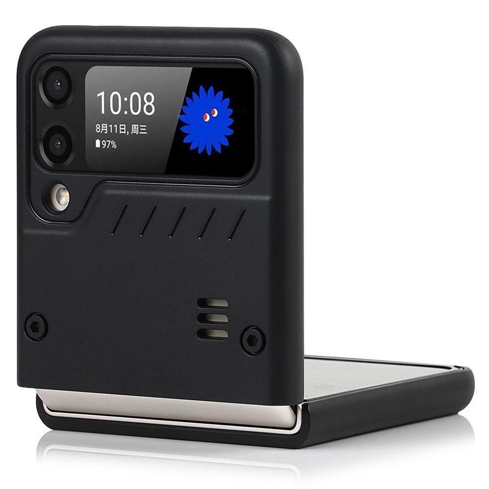 Mat finish hård PC-flip telefoncoverbeskytter med støttefod til Samsung Galaxy Z Flip3 5G