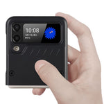 Mat finish hård PC-flip telefoncoverbeskytter med støttefod til Samsung Galaxy Z Flip3 5G