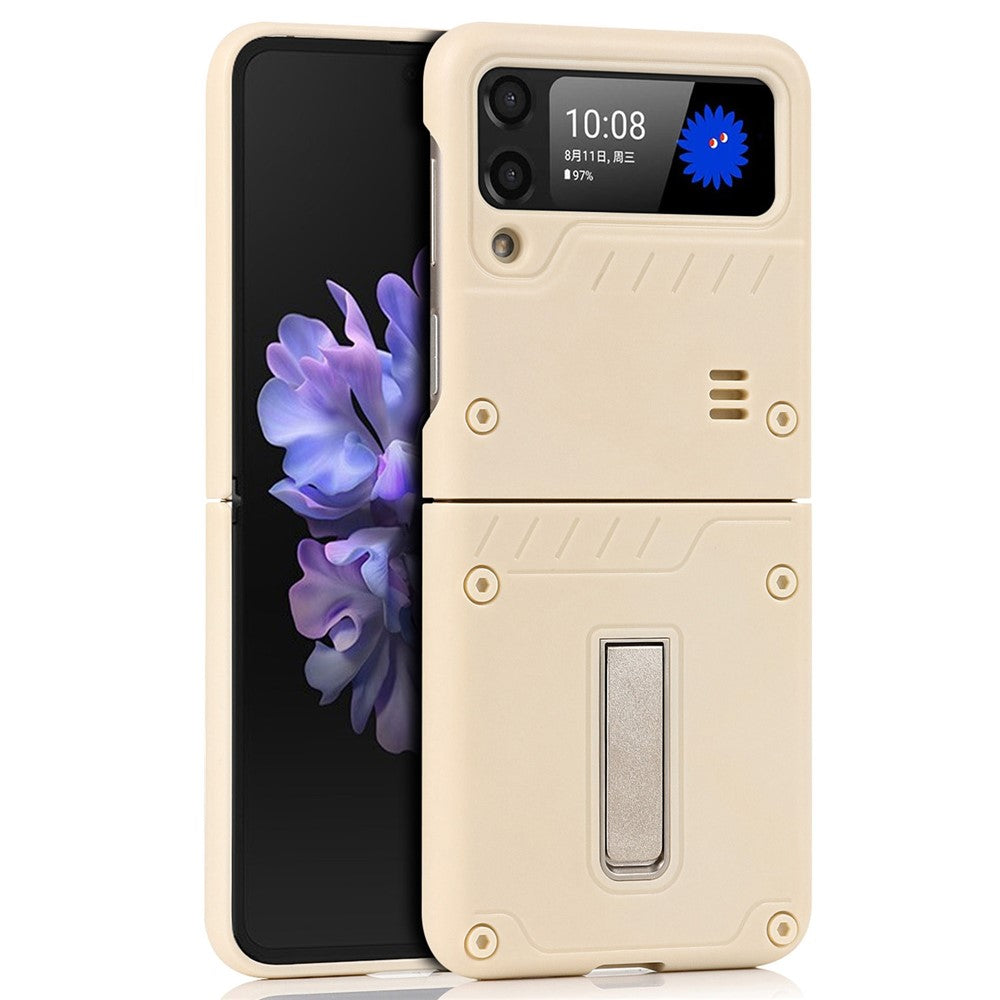 Mat finish hård PC-flip telefoncoverbeskytter med støttefod til Samsung Galaxy Z Flip3 5G