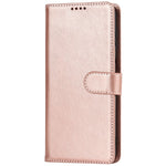 R61 Plånboksfodral i PU-läder med textur och sömmar + invändigt TPU-mobilskydd med rem för Samsung Galaxy A12