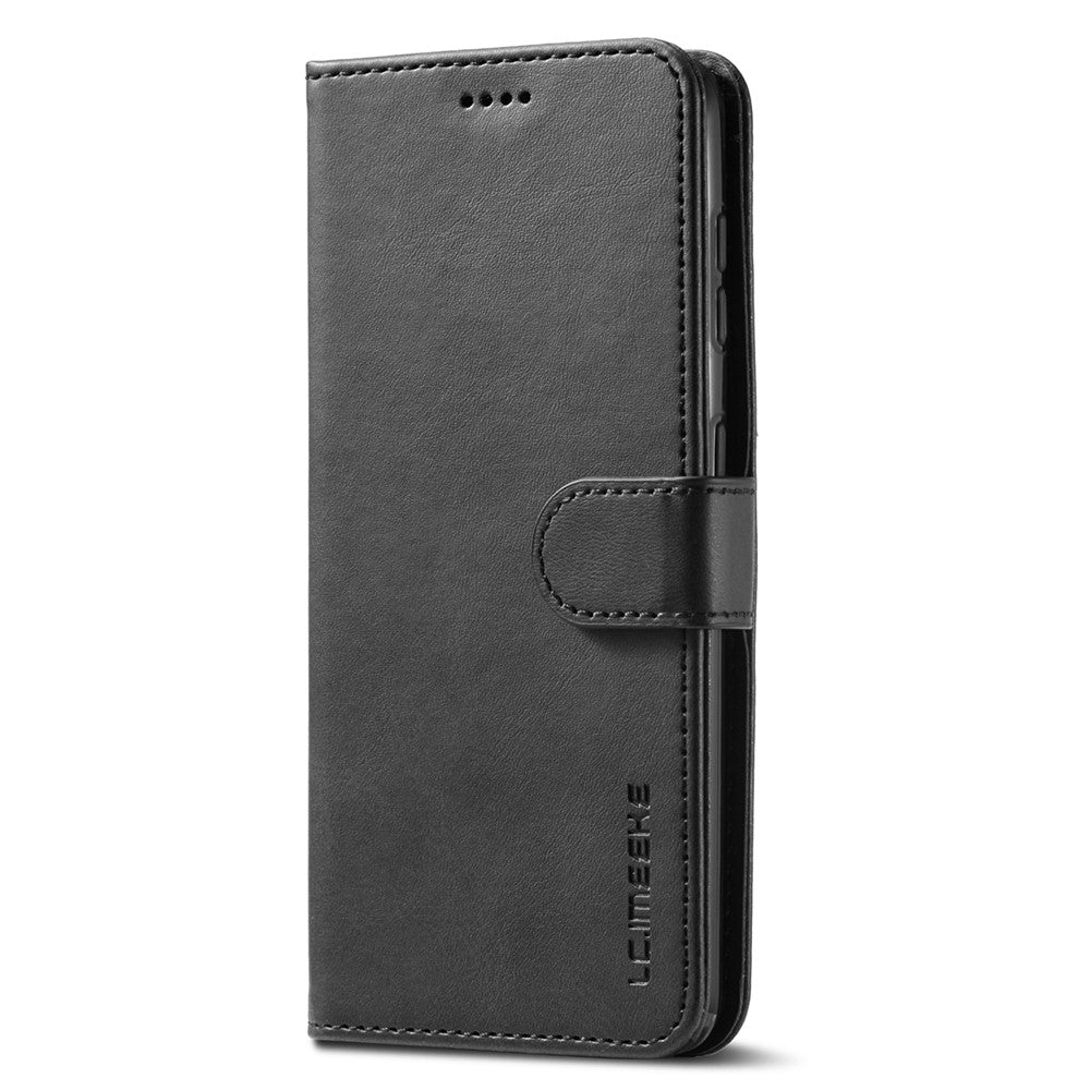 LC.IMEEKE Fall Prevention Textured Wallet PU Leather Flip Folio Stand Case Mobile Phone Case Cover for Samsung Galaxy S22 5G