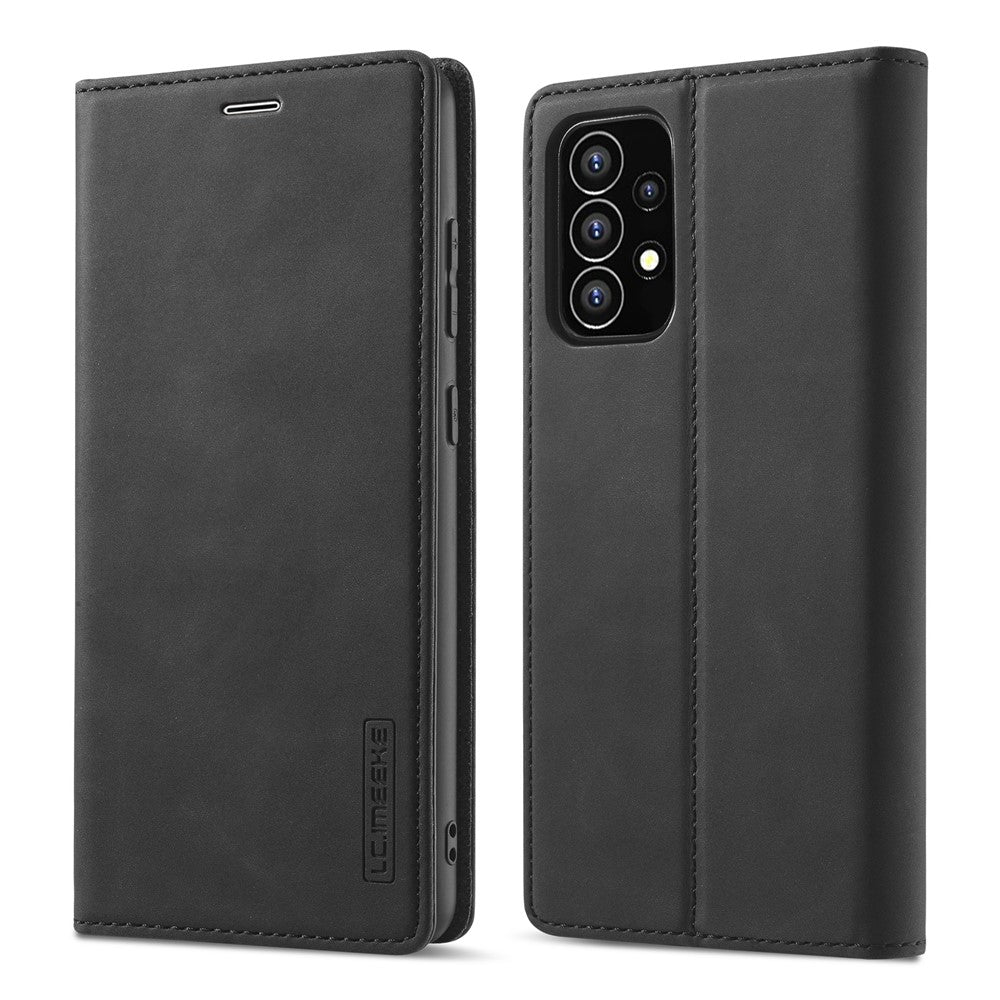 LC.IMEEKE Stærkt Magnetisk Auto-lukkende PU Læder + TPU Stativ Tegnebog Telefoncover Telefonetui til Samsung Galaxy A53 5G